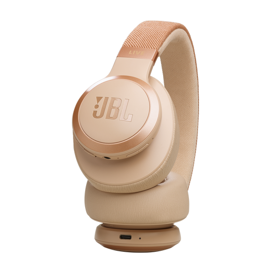JBL Live 770NC - Sand - Wireless Over-Ear Headphones with True Adaptive Noise Cancelling - Detailshot 2